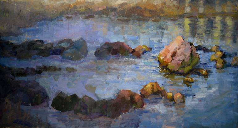 Original Impressionism Landscape Painting by Kristina Sellers