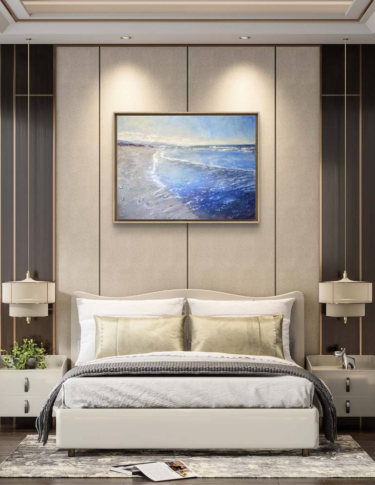 Original Impressionism Beach Painting by Kristina Sellers