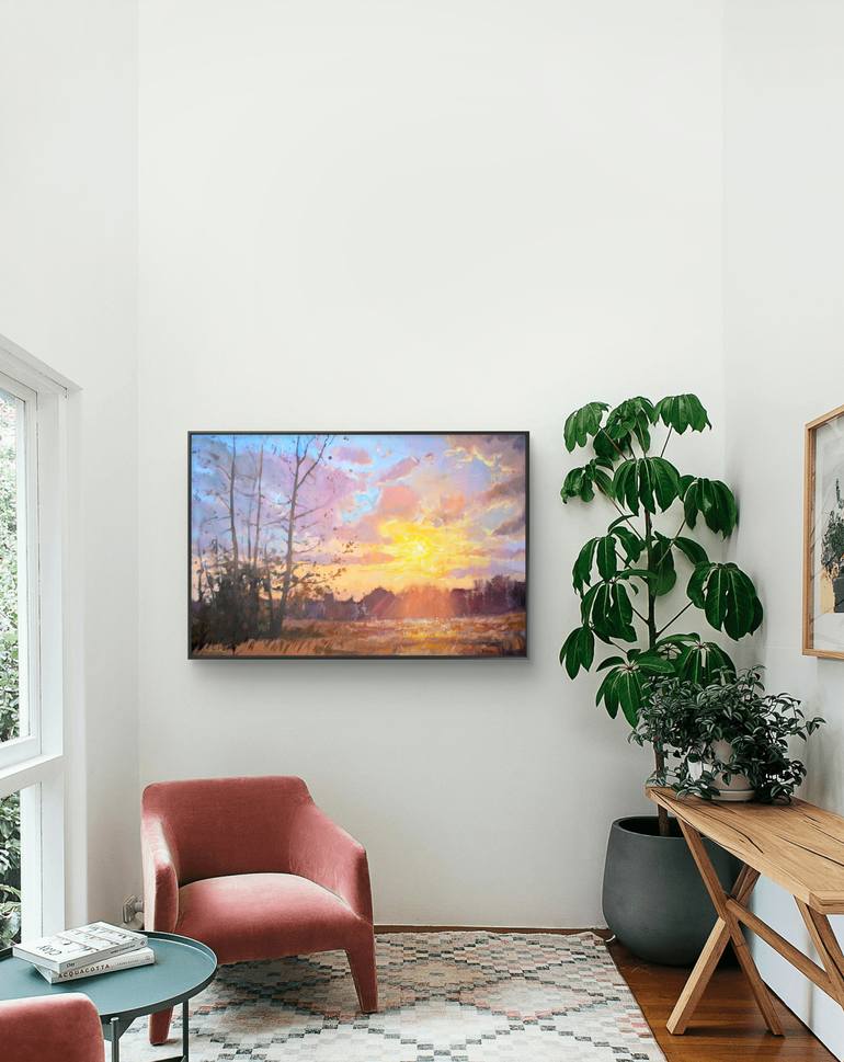 Original Impressionism Landscape Painting by Kristina Sellers