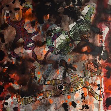 Original Abstract Expressionism Religion Painting by Anthony Martin