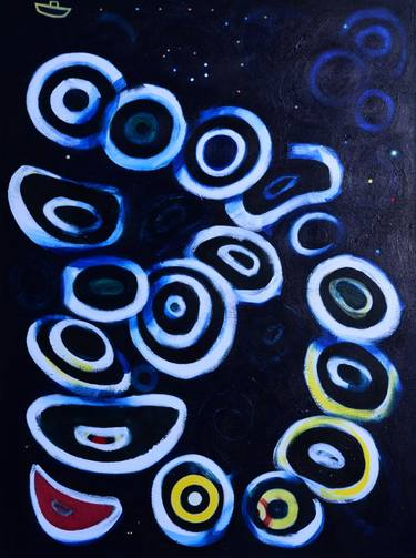 Original Abstract Outer Space Painting by Anthony Martin
