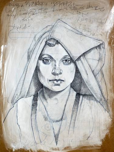 Original Realism Women Drawings by H James Hoff
