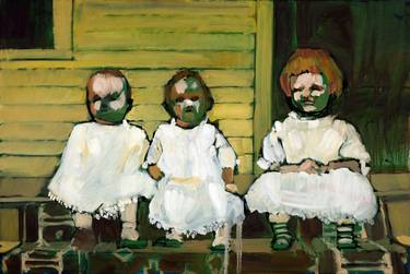 Print of Figurative Children Paintings by H James Hoff
