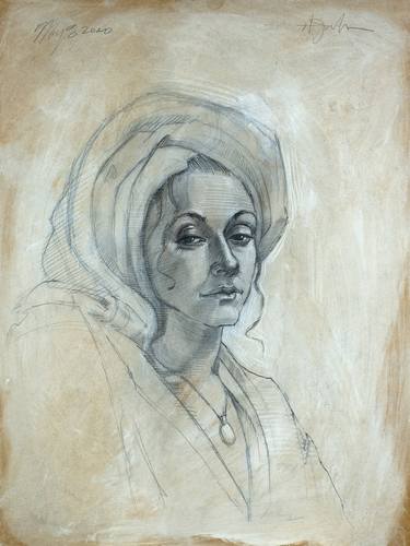 Original Portrait Drawings by H James Hoff