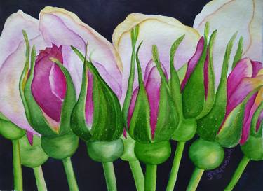 Original Impressionism Floral Paintings by Subodh Maheshwari