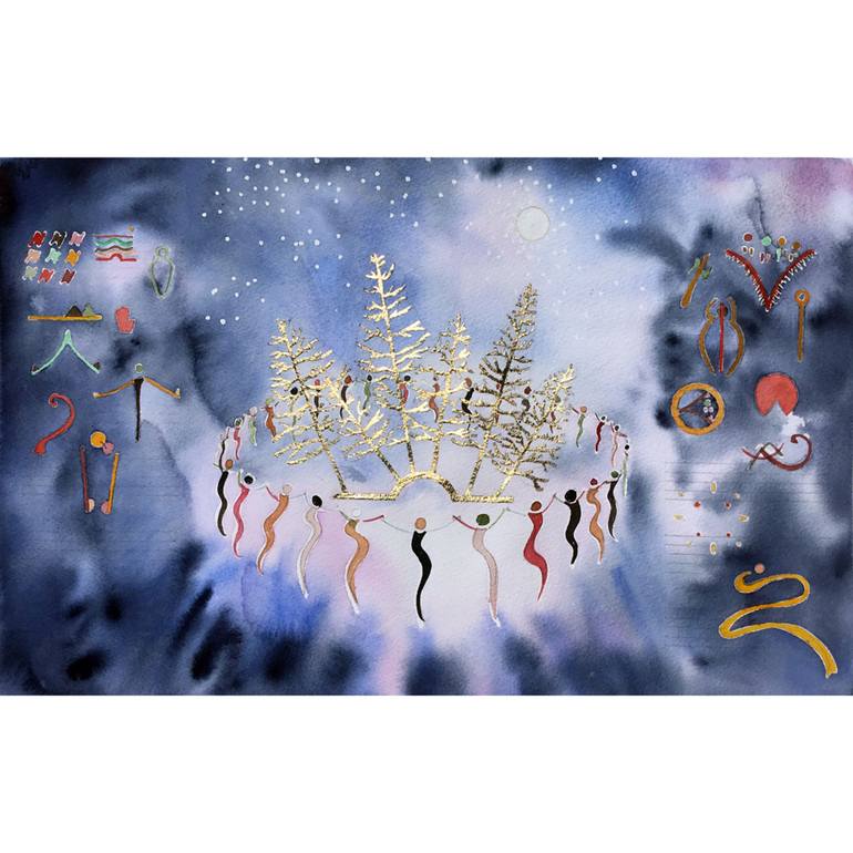 The tree of life 2 Painting by Stevon Orlando | Saatchi Art