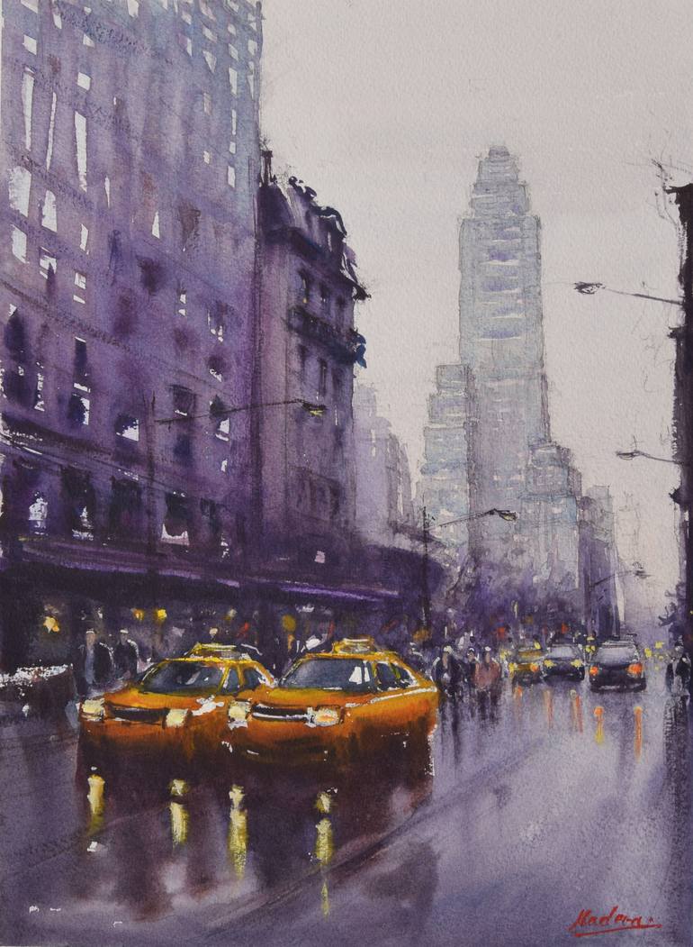 New York City Painting by Nad benmansour | Saatchi Art