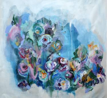 Original Abstract Floral Paintings by Robbie Buten