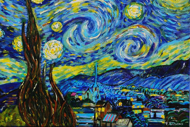 the starry night, from Vincent Van Gogh Painting by Franck Polisano ...