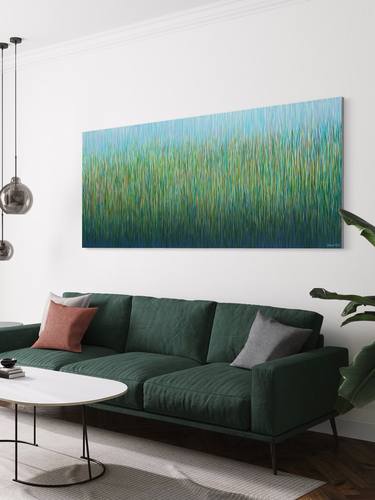 Spring Grass- 200 x 85 acrylic on canvas thumb