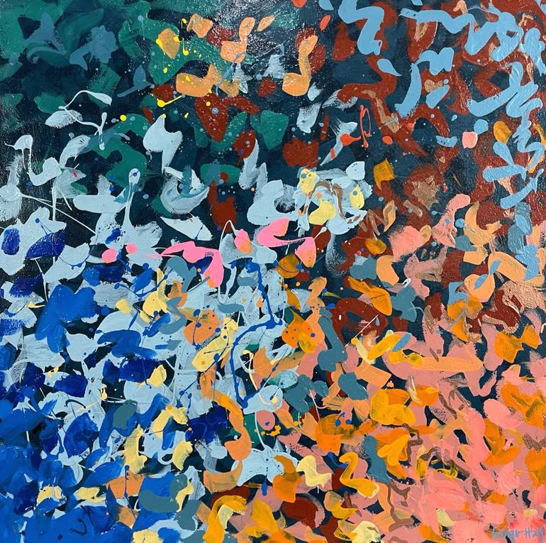 Original Abstract Painting by George Hall
