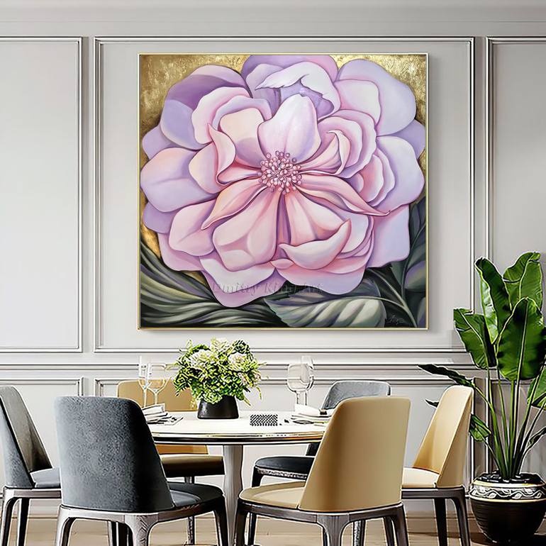 Original Art Deco Floral Painting by Dmitry King