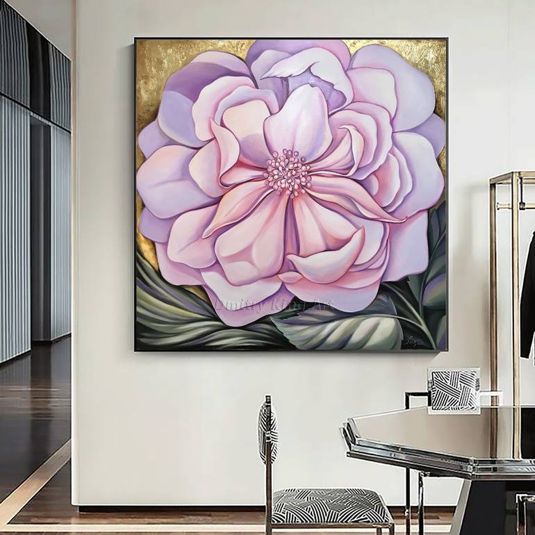 Original Art Deco Floral Painting by Dmitry King