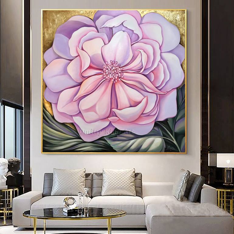 Original Art Deco Floral Painting by Dmitry King