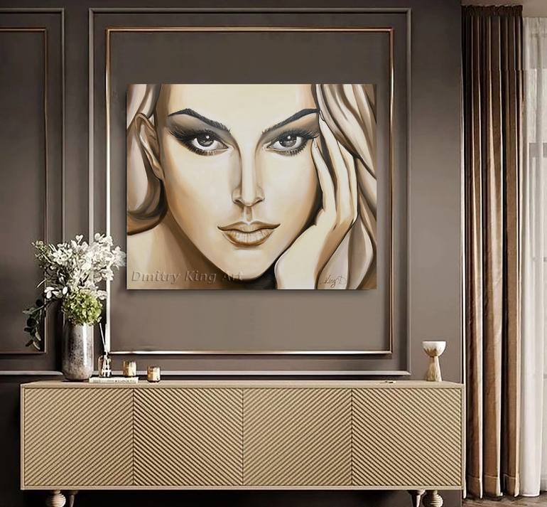 Original Contemporary Portrait Painting by Dmitry King