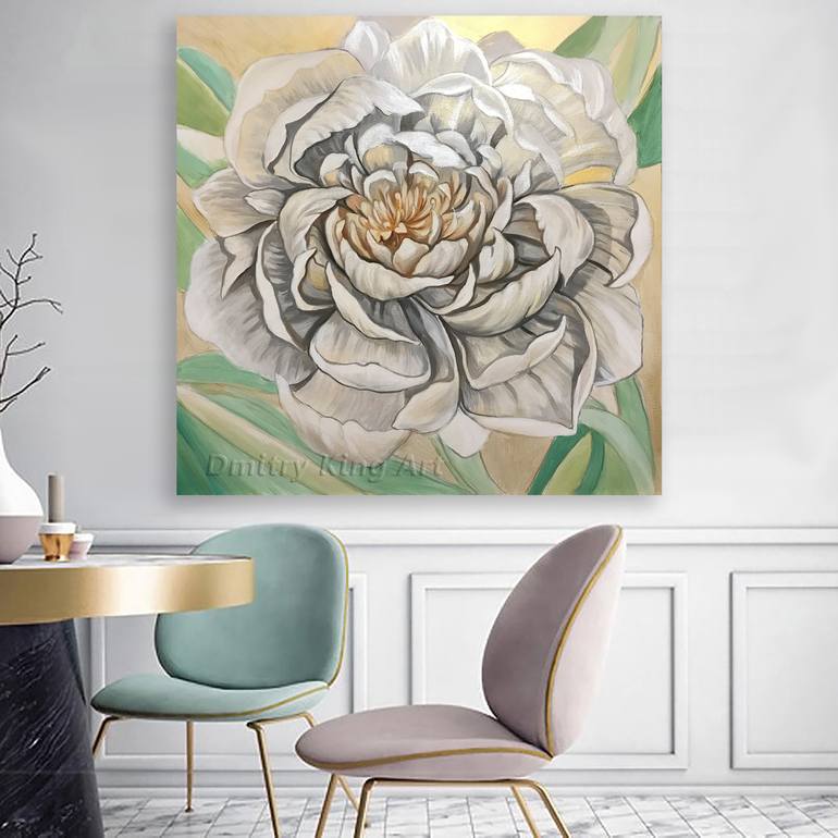 Original Art Deco Floral Painting by Dmitry King