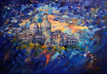 Original Abstract Architecture Paintings by Dmitry King