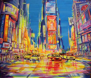 Print of Abstract Cities Paintings by Dmitry King