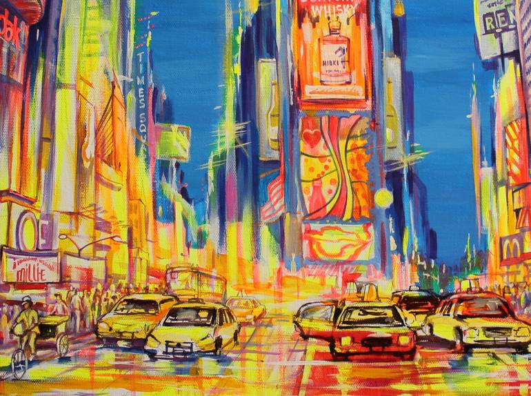 Original Abstract Cities Painting by Dmitry King
