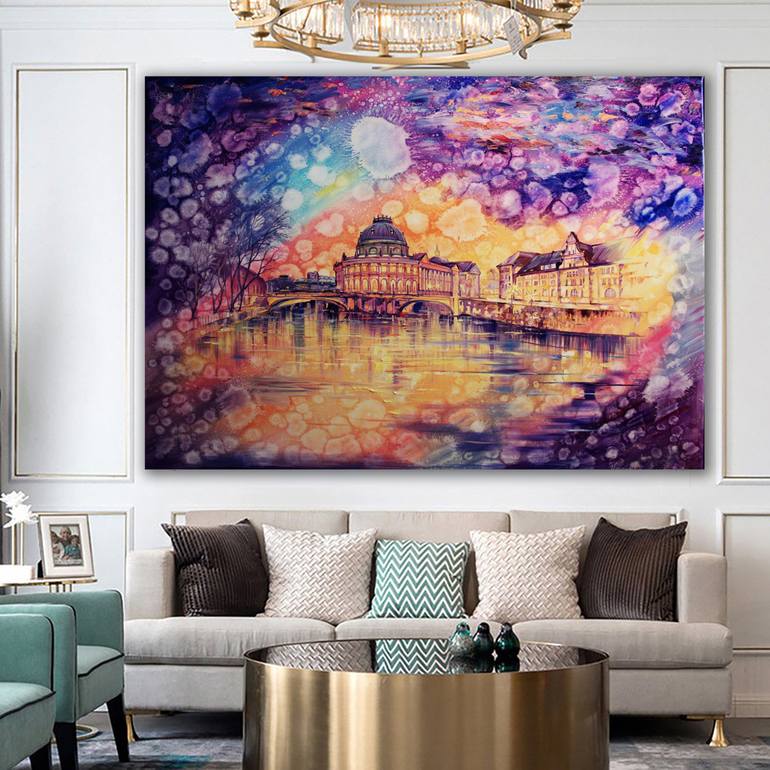 Original Fine Art Cities Painting by Dmitry King
