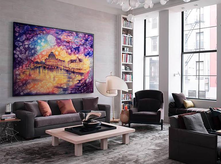 Original Fine Art Cities Painting by Dmitry King