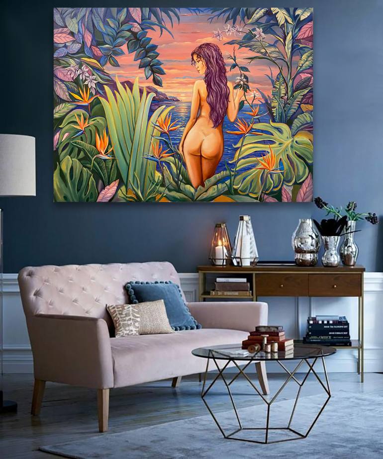 Original Figurative Nude Painting by Dmitry King