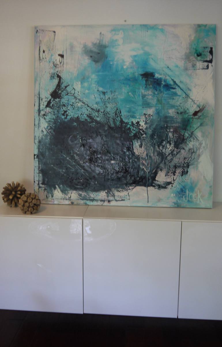 Original Abstract Expressionism Abstract Painting by Jacquelin  Impey
