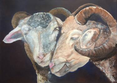 Original Figurative Animal Paintings by Andrea Eisenberger