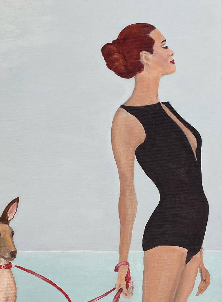 Original Art Deco Animal Painting by Andrea Eisenberger