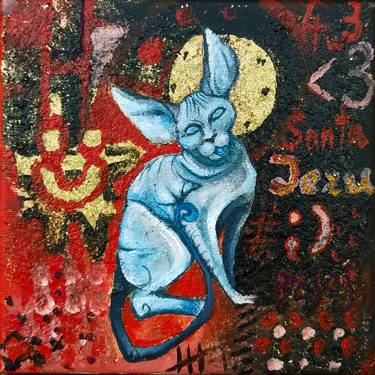 Original Pop Art Religion Painting by Patryk Dmoch