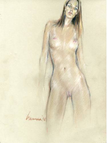 Original Abstract Expressionism Nude Drawings by vance hanna
