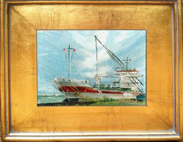 Original Illustration Ship Paintings by vance hanna
