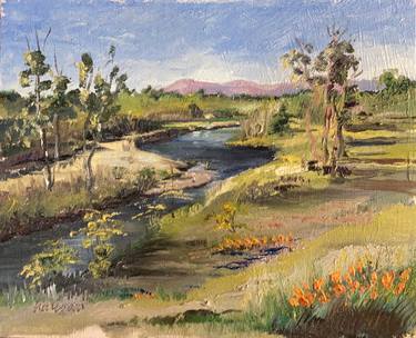 Merced River Looking East toward Sierras thumb