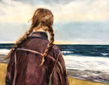 Look beyond the horizon - teenager, faceless portrait, seascape thumb