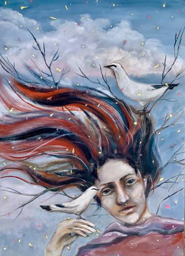 Song of the Birds - portrait, girl, woman, fantasy thumb