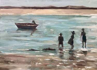 Print of Figurative Beach Paintings by Alexandra Jagoda