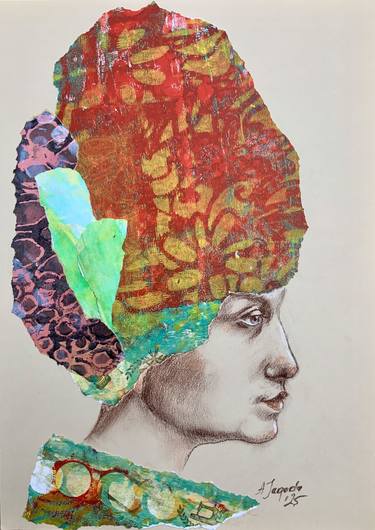 Original Abstract Women Mixed Media by Alexandra Jagoda