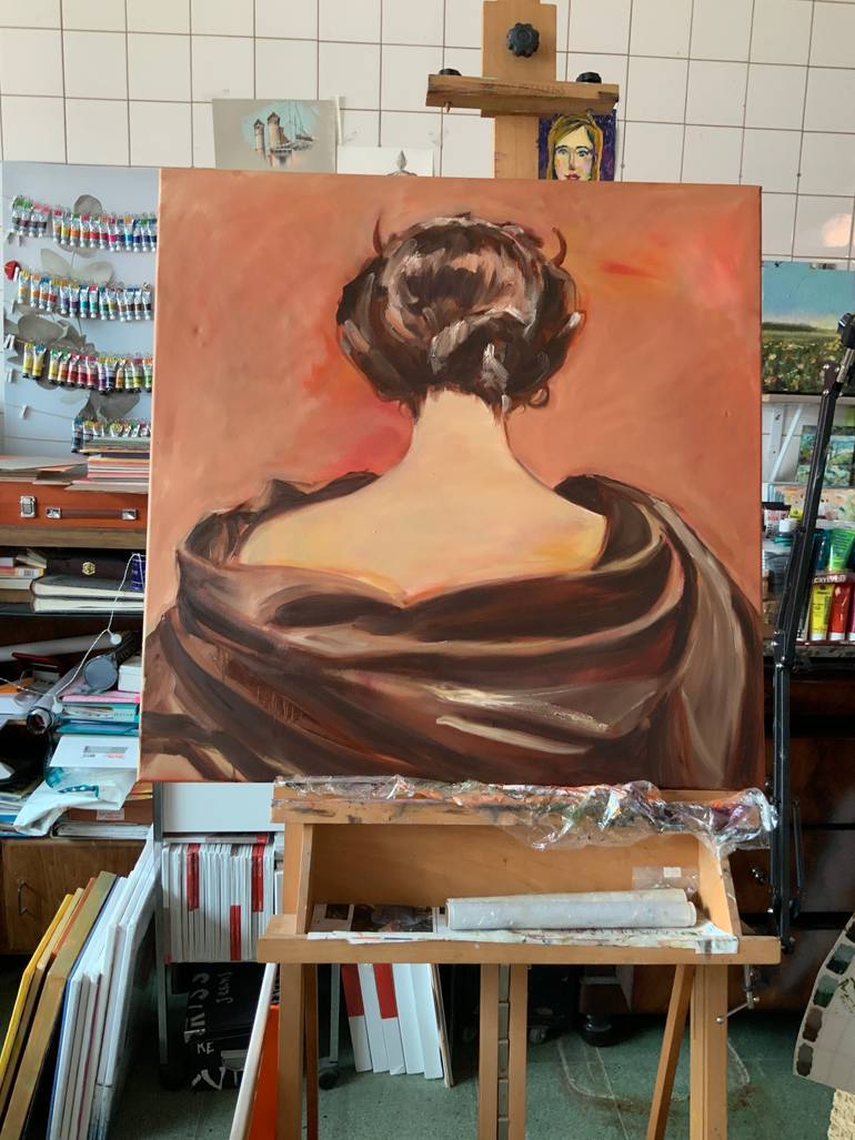 Original Classicism People Painting by Alexandra Jagoda