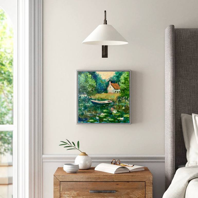 Original Expressionism Boat Painting by Alexandra Jagoda