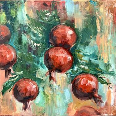 It’s almost Christmas. Pomegranate Painting. thumb