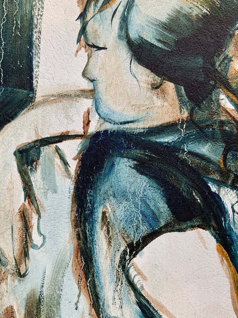 Original Expressionism Women Painting by Alexandra Jagoda