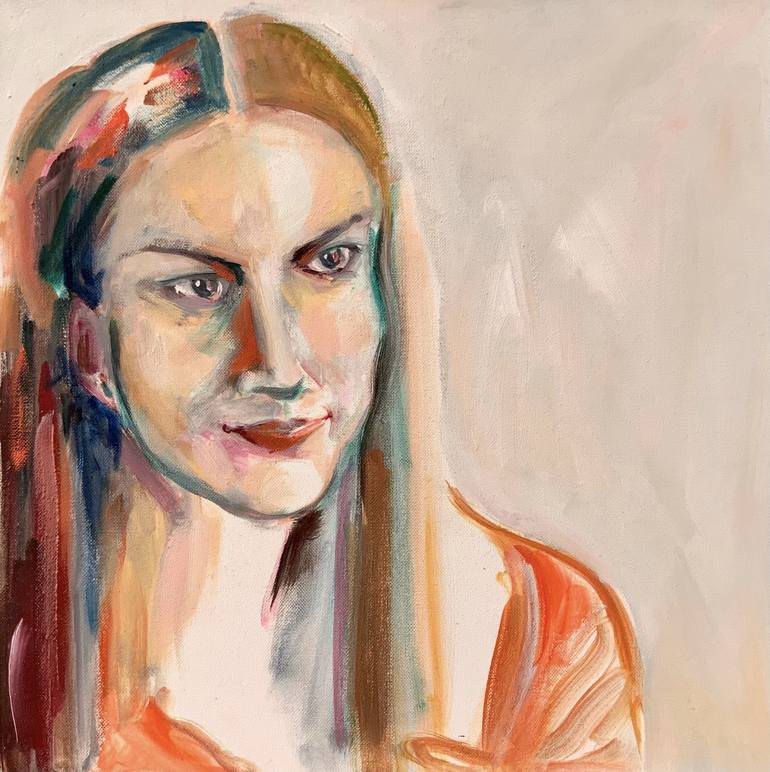 Original Expressionism Women Painting by Alexandra Jagoda