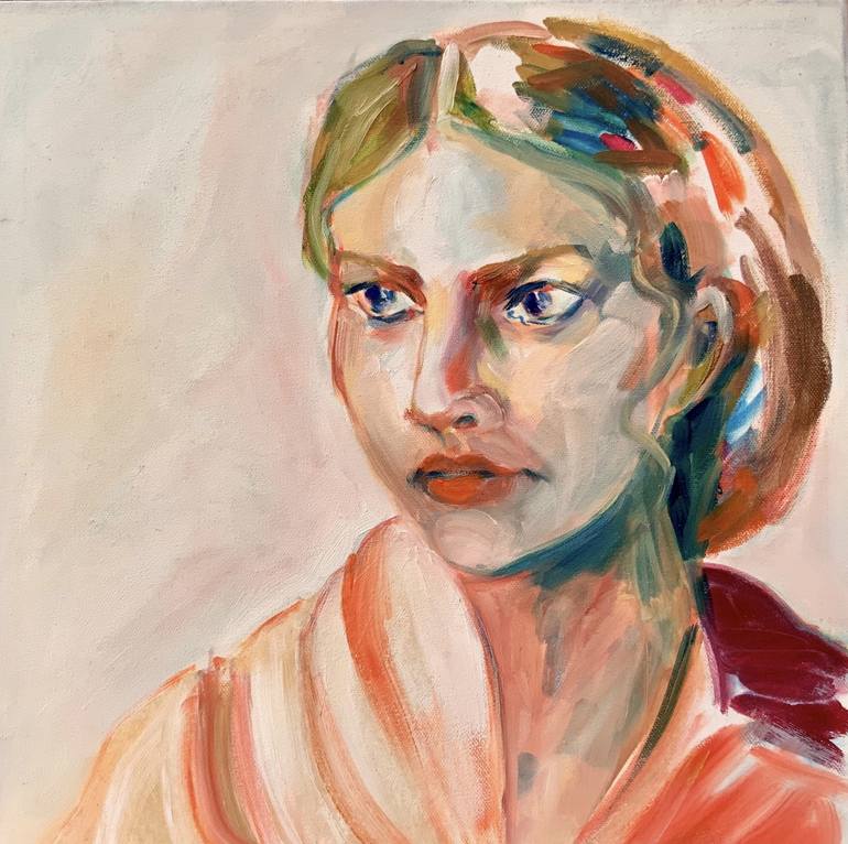 Original Expressionism Women Painting by Alexandra Jagoda