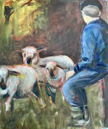 Original Figurative Rural life Paintings by Alexandra Jagoda