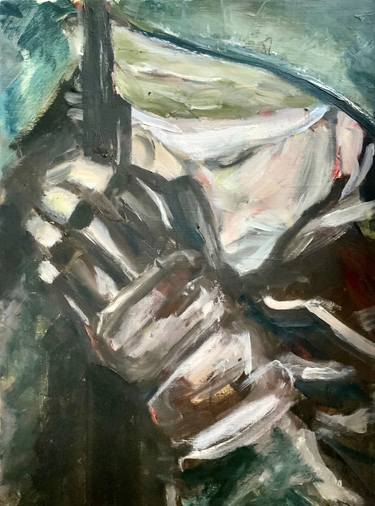 Original Expressionism Men Paintings by Alexandra Jagoda