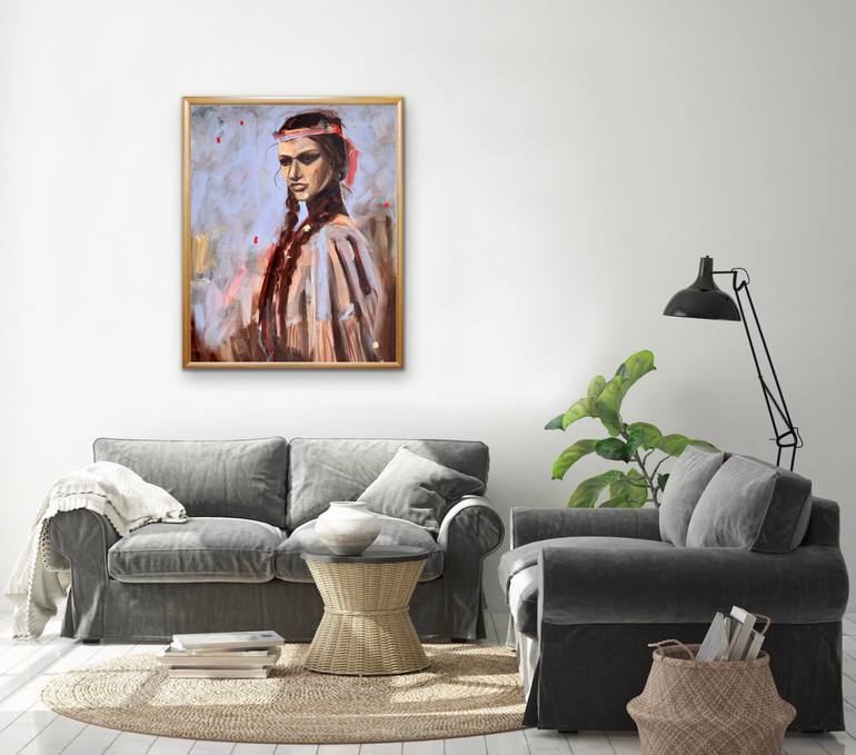 Original Documentary People Painting by Alexandra Jagoda
