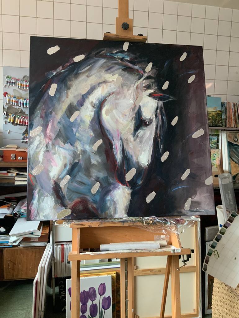 Original Expressionism Animal Painting by Alexandra Jagoda