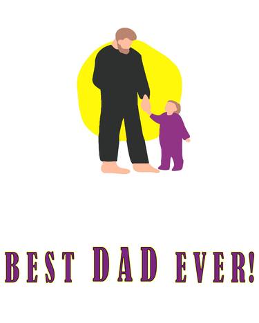 Best Dad ever silhouette - Dad - Sticker