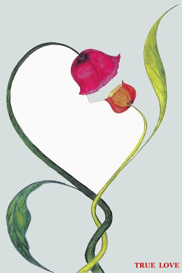 Print of Art Deco Love Printmaking by Helgána Shyshkina-Rybalskaya