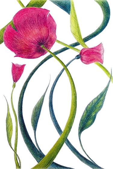 Print of Art Deco Botanic Drawings by Helgána Shyshkina-Rybalskaya